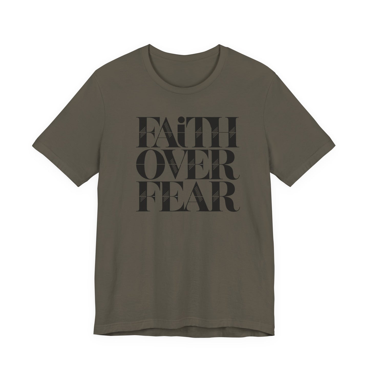 Black and White Faith Over Fear Tee