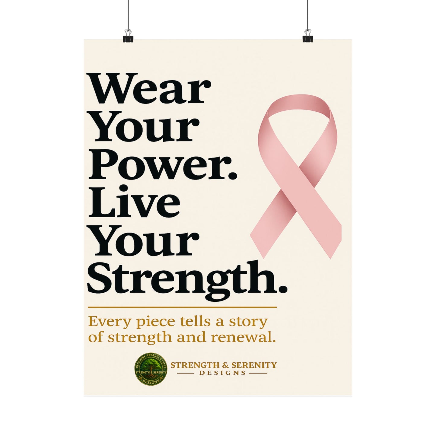Ribbon of Strength Wear Your Power Poster