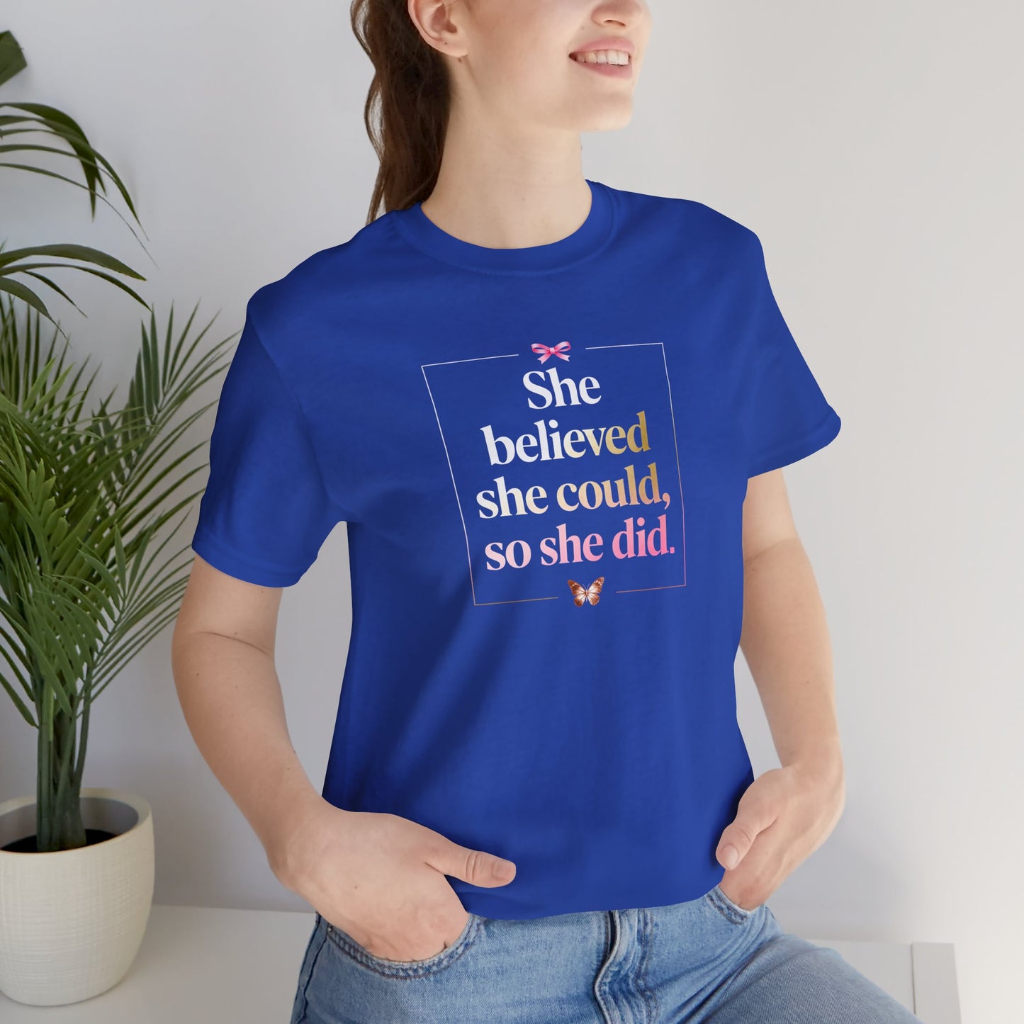 🌸 Ribbon - She Believed She Could Tee