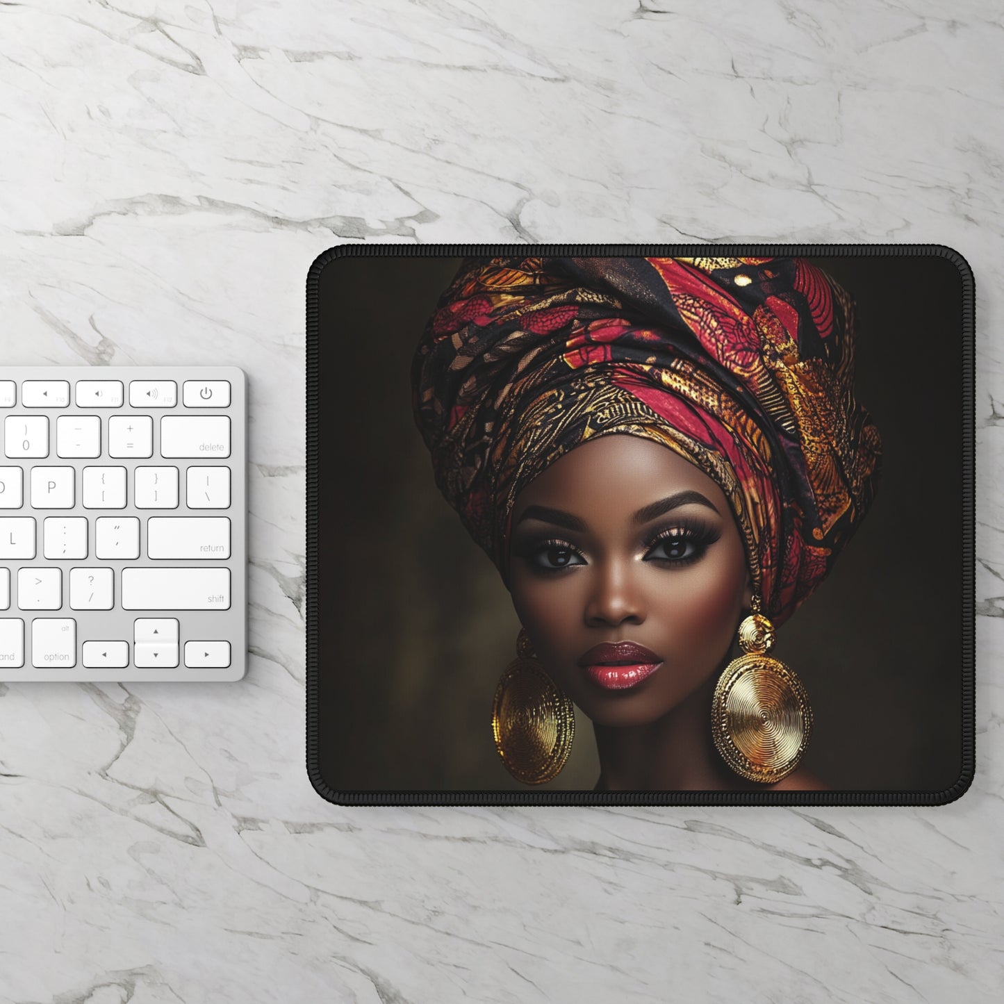 👑 Crowned in Strength – Empowered Beauty Mouse Pad