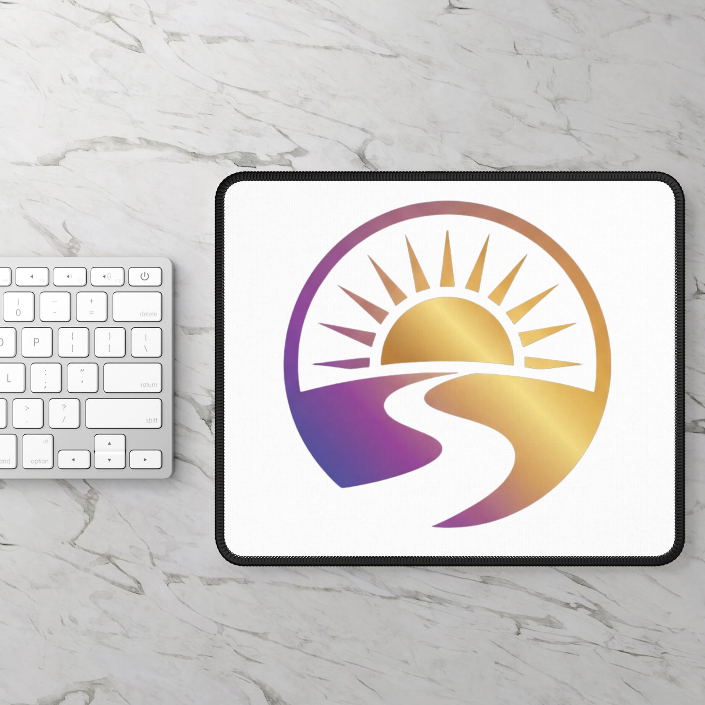 🌅  Rise Strong – Sunrise Path Mouse Pad