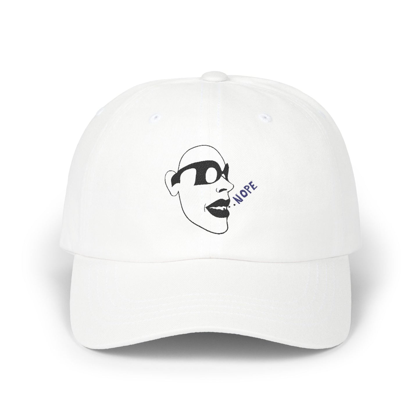 Humorous Classic Dad Cap - Stylish White Cap with Playful Design