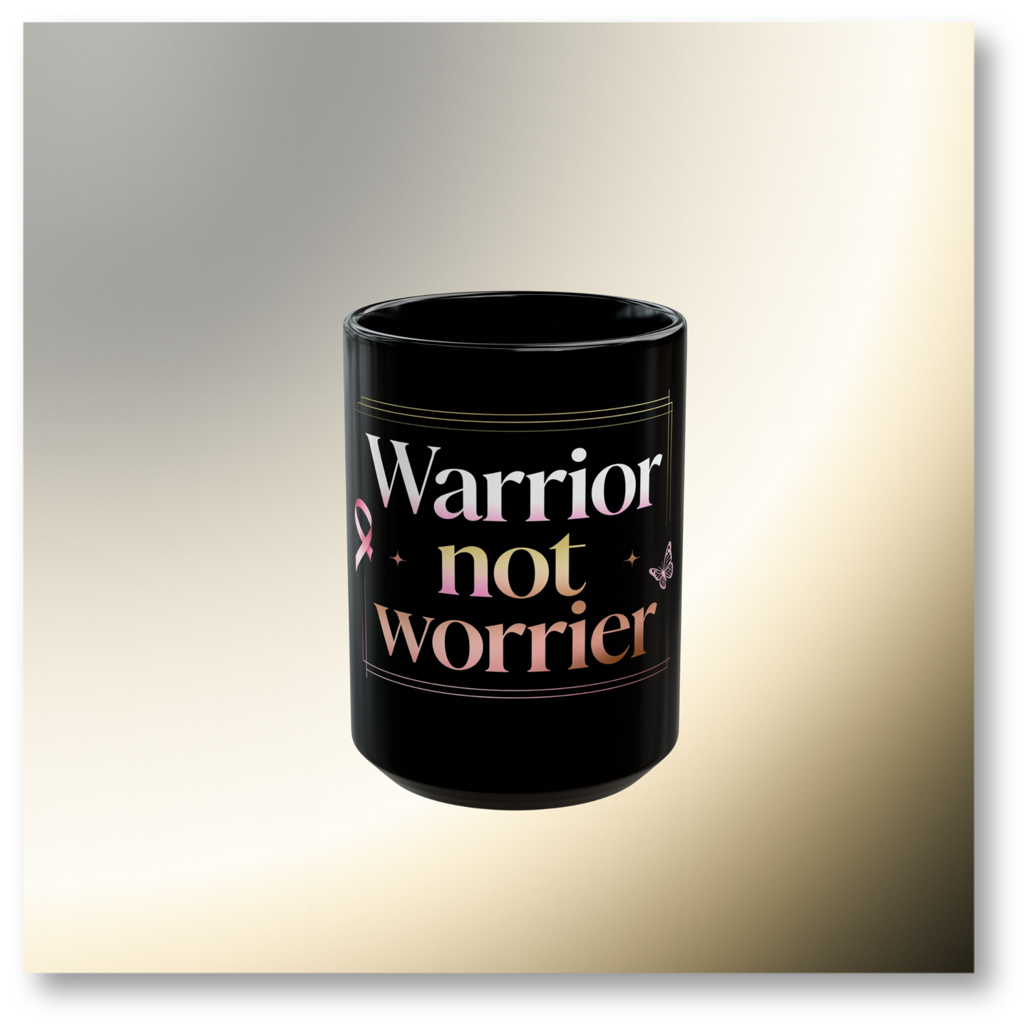 🌿 Black - Warrior Not Worrier Mug