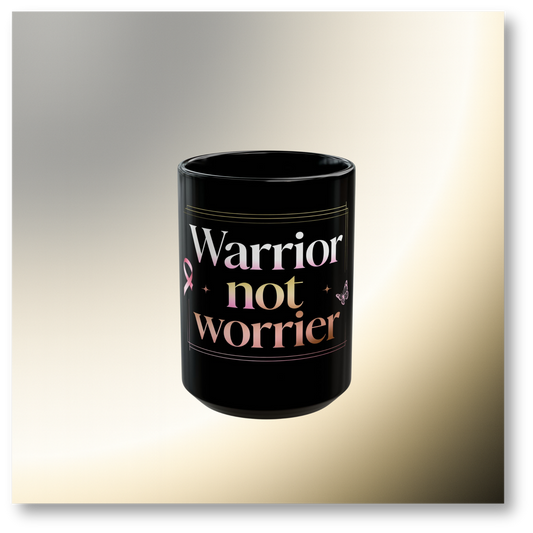 🌿 Black - Warrior Not Worrier Mug