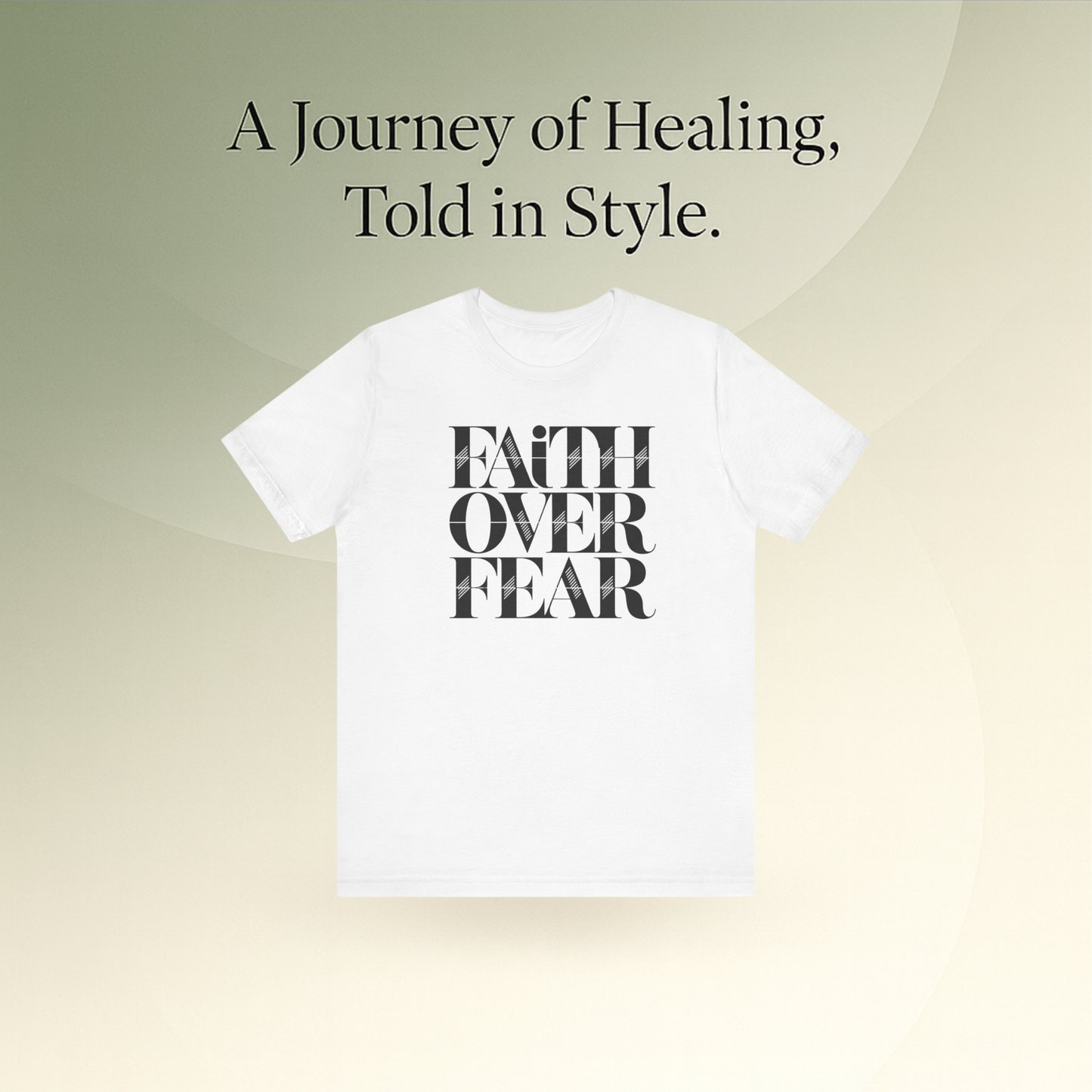 Black and White Faith Over Fear Tee