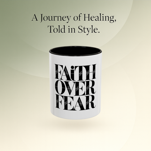 Black and White Faith Over Fear Mug