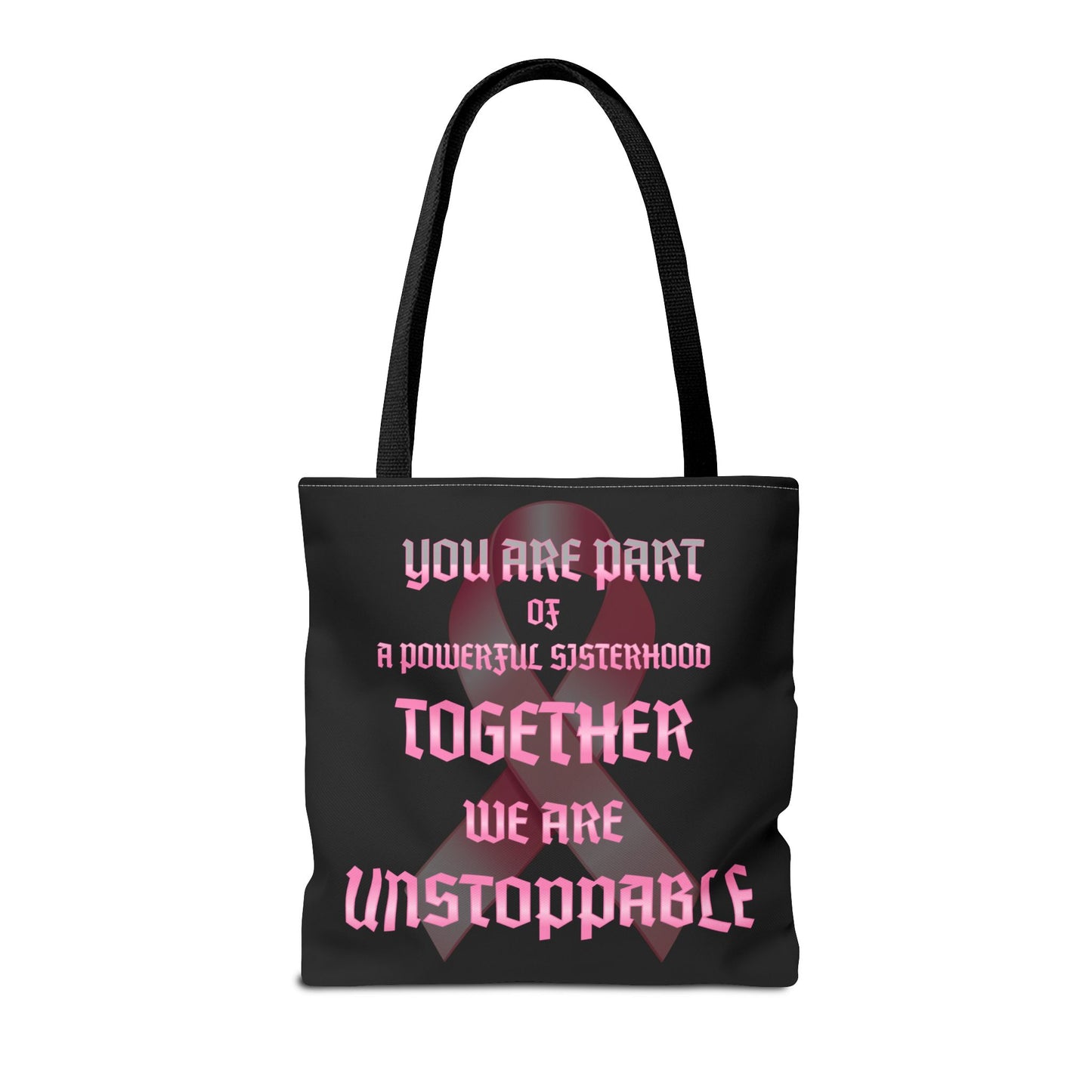 Empowering Sisterhood Tote Bag, Supportive Gift for Women, Breast Cancer Awareness, Reusable Shopping Bag, Motivational Tote