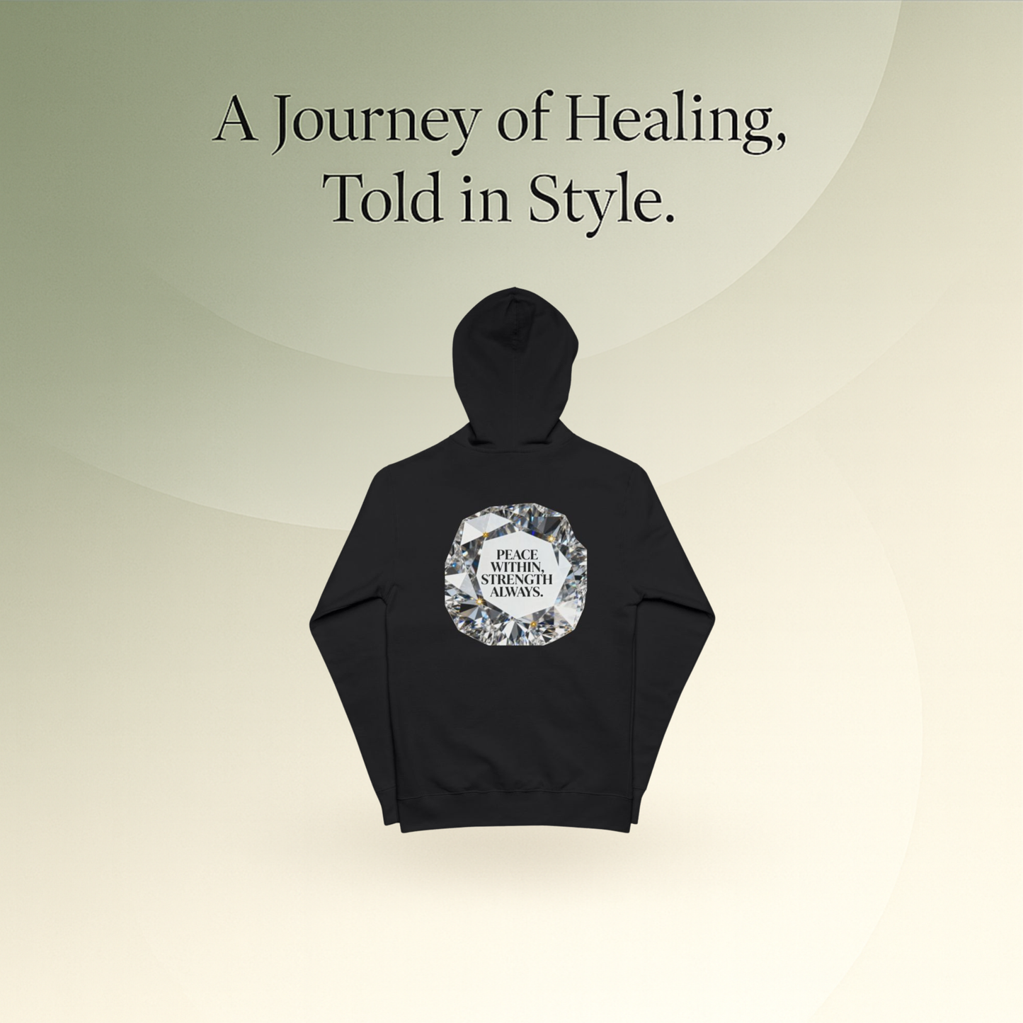 🖤 B&W - Peace Within. Strength Always Hoodie