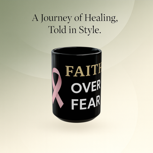 🌸 Ribbon - Faith Over Fear Mug-II