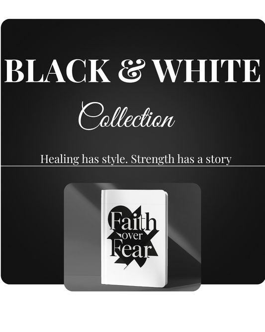Black and Whte Faith over Fear Journal